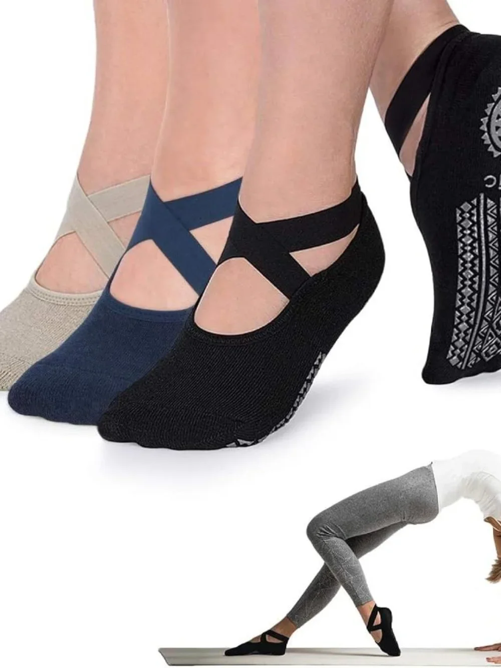 NEW Ozaiic anti-skid yoga sock 4 pack